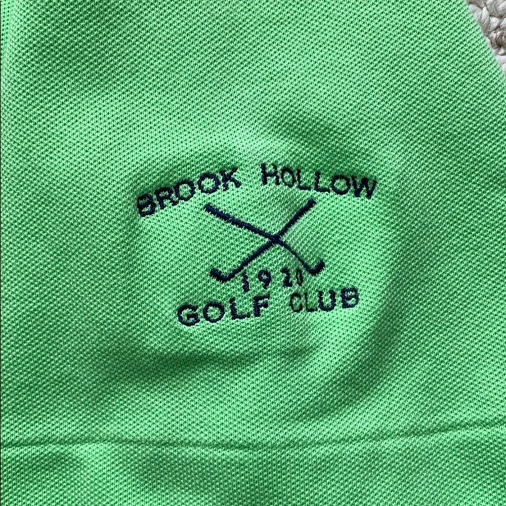 Ralph Lauren Polo Short Sleeve Brook Hollow Golf Shirt In Bright Green Size M